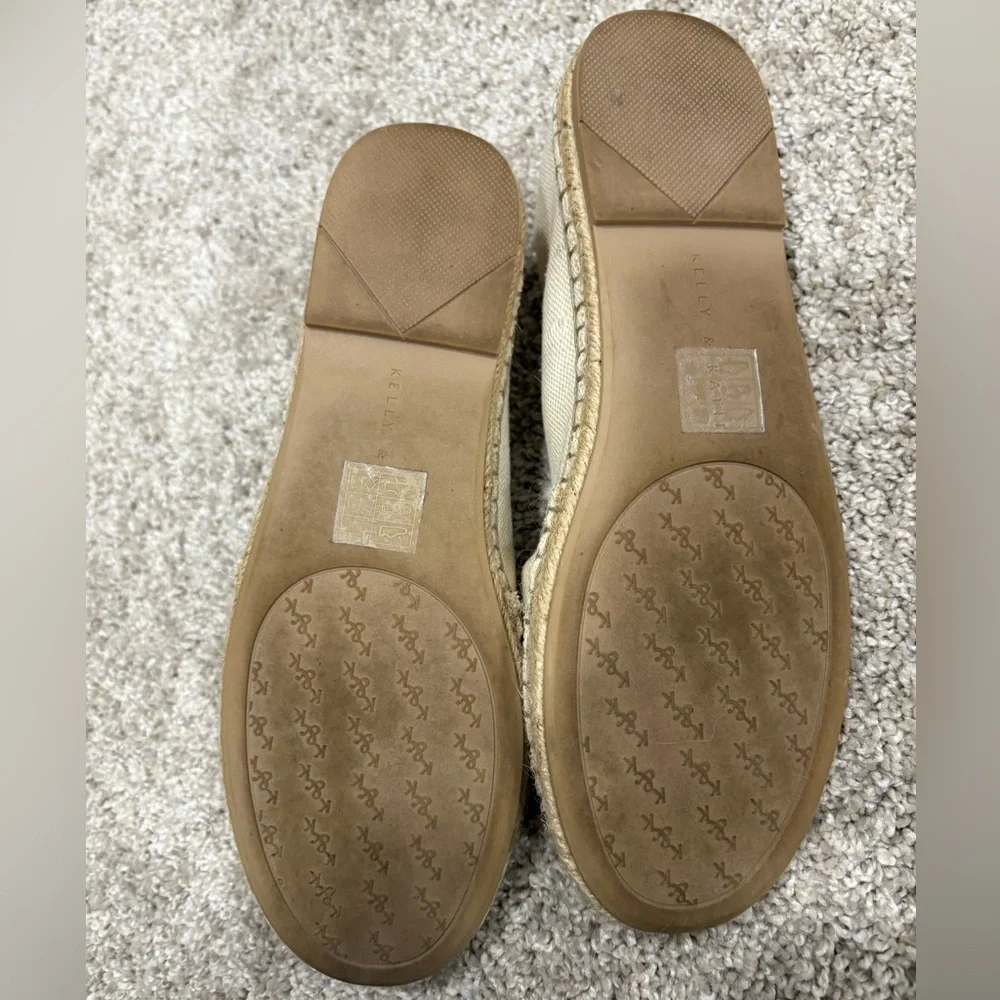 Kelly‎ & Katie Cream Eyelet Espadrille Size 9